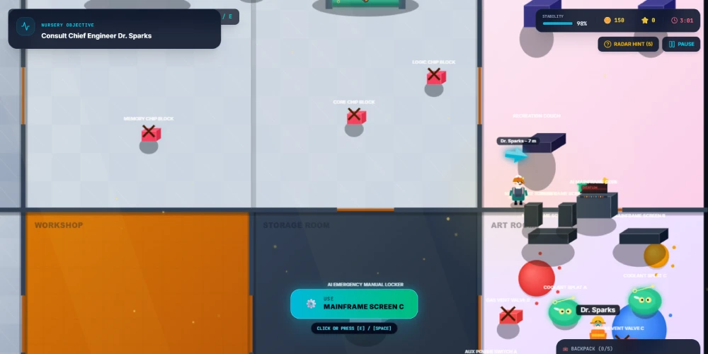 wacky nursery gameplay