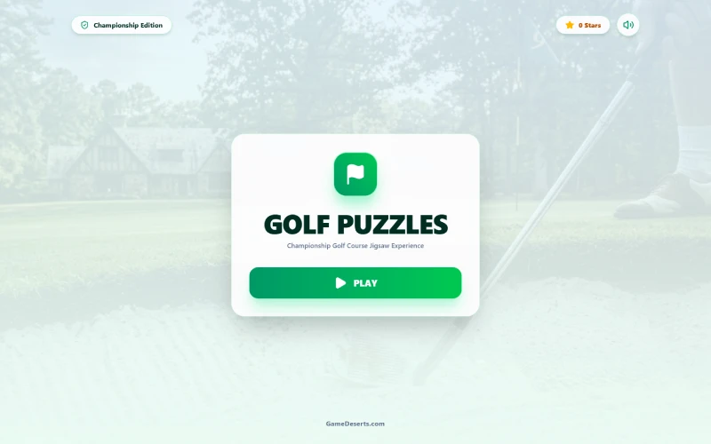 main menu of golf puzzle