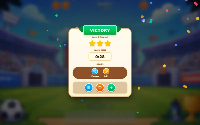 Game Success Screen