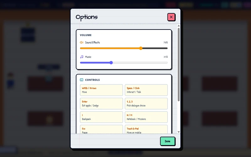 wn option screen