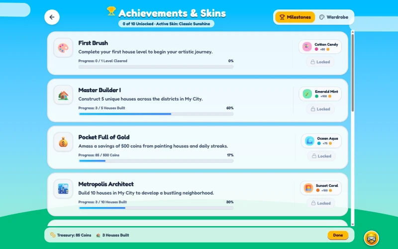 hp game achievements