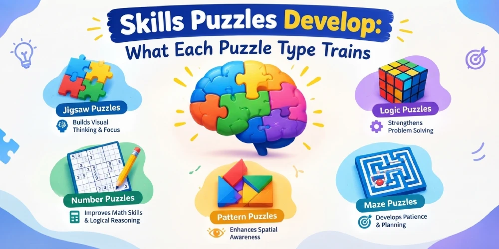 Skills Puzzles Develop: What Each Puzzle Type Trains